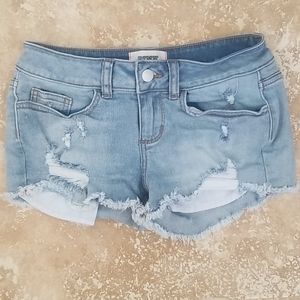 Pink Denim Shorts